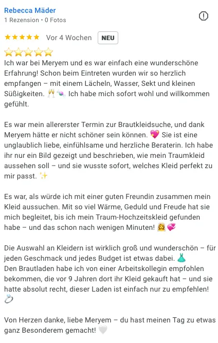 Brautkleider Berlin Bewertung